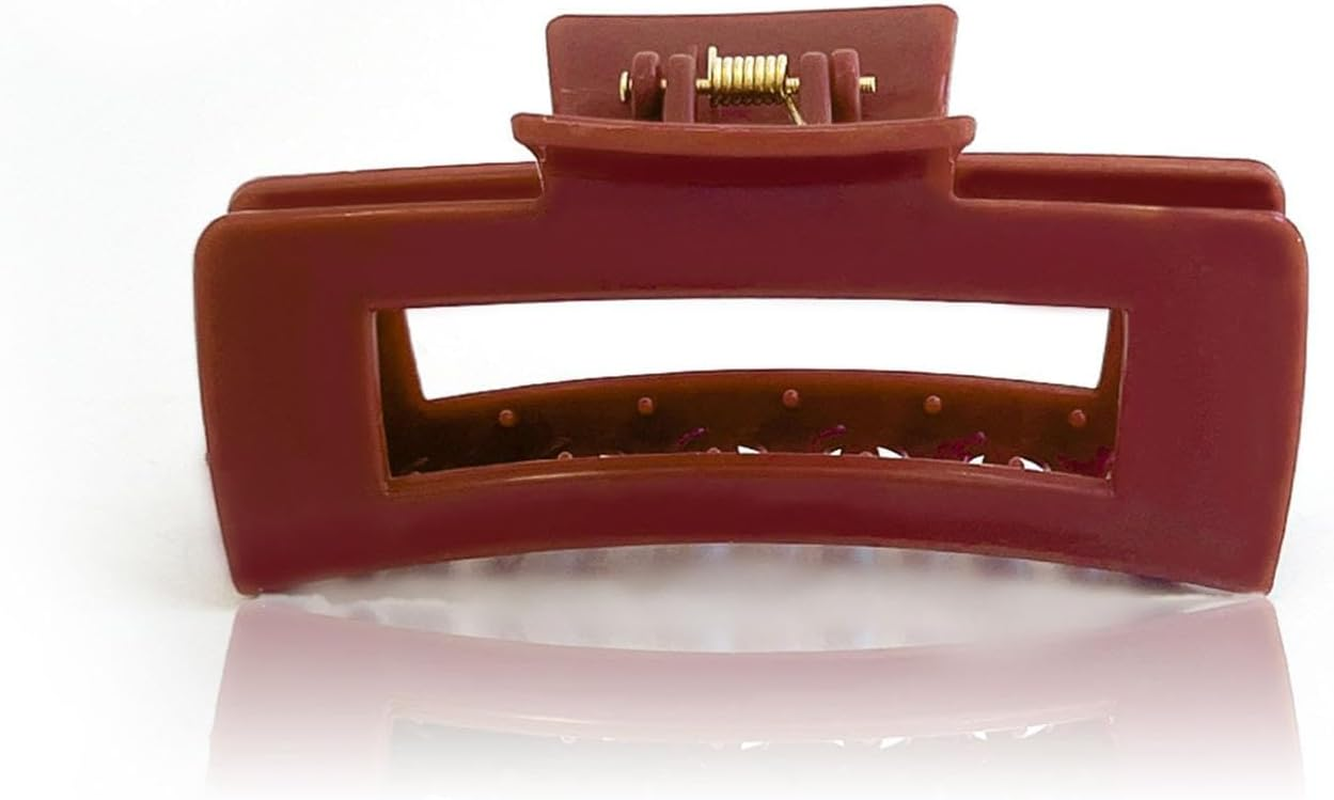 Frediuo Large Hair Claw Clip Non Slip Hair Clip, Red