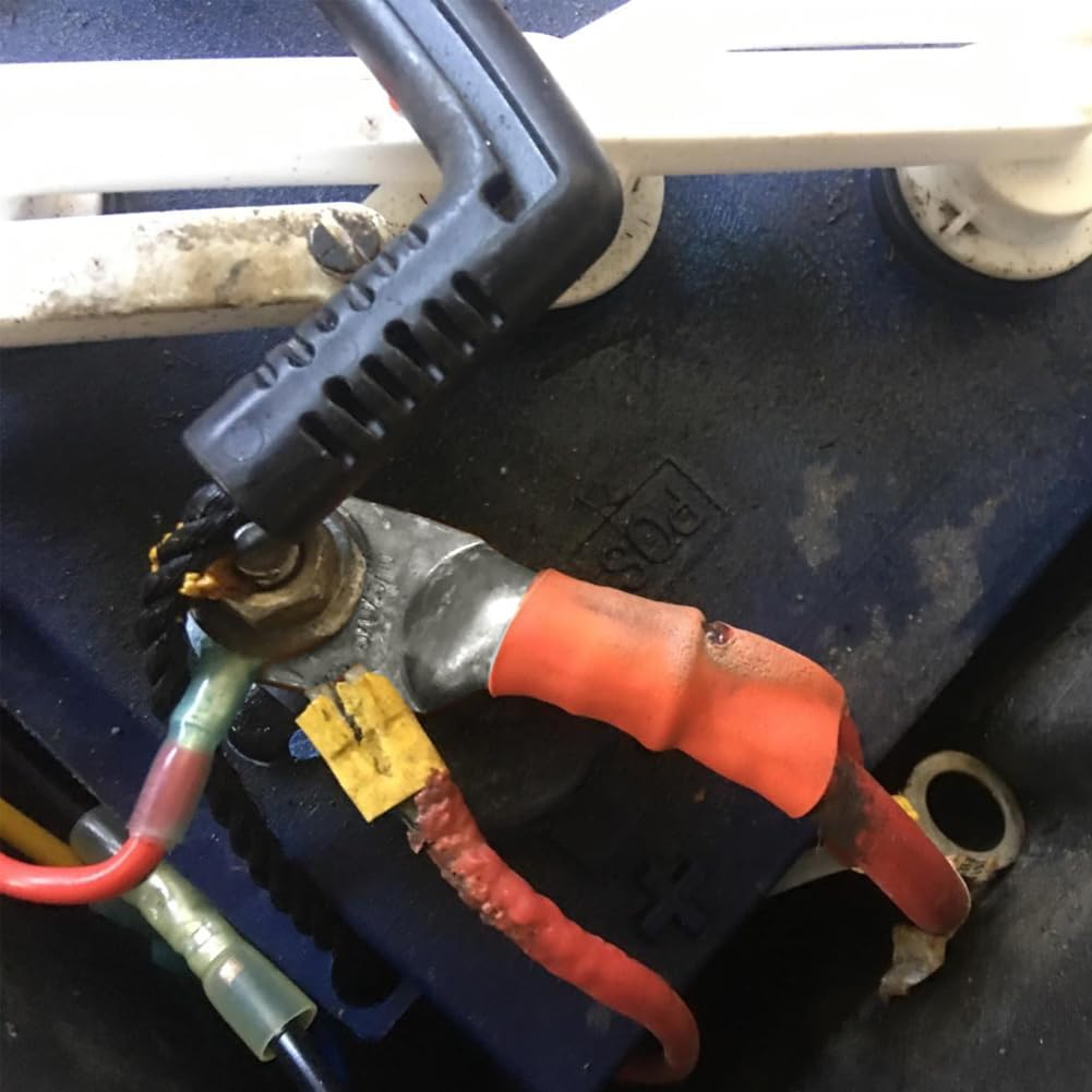 Ampper Heavy Duty Tinned Copper Wire Lugs, UL Tubular Eyelets Ring Crimp Copper Terminal Connectors for Battery Cable Ends and More (8 Awg, 3/8" Ring, 10 Pcs) image number 1