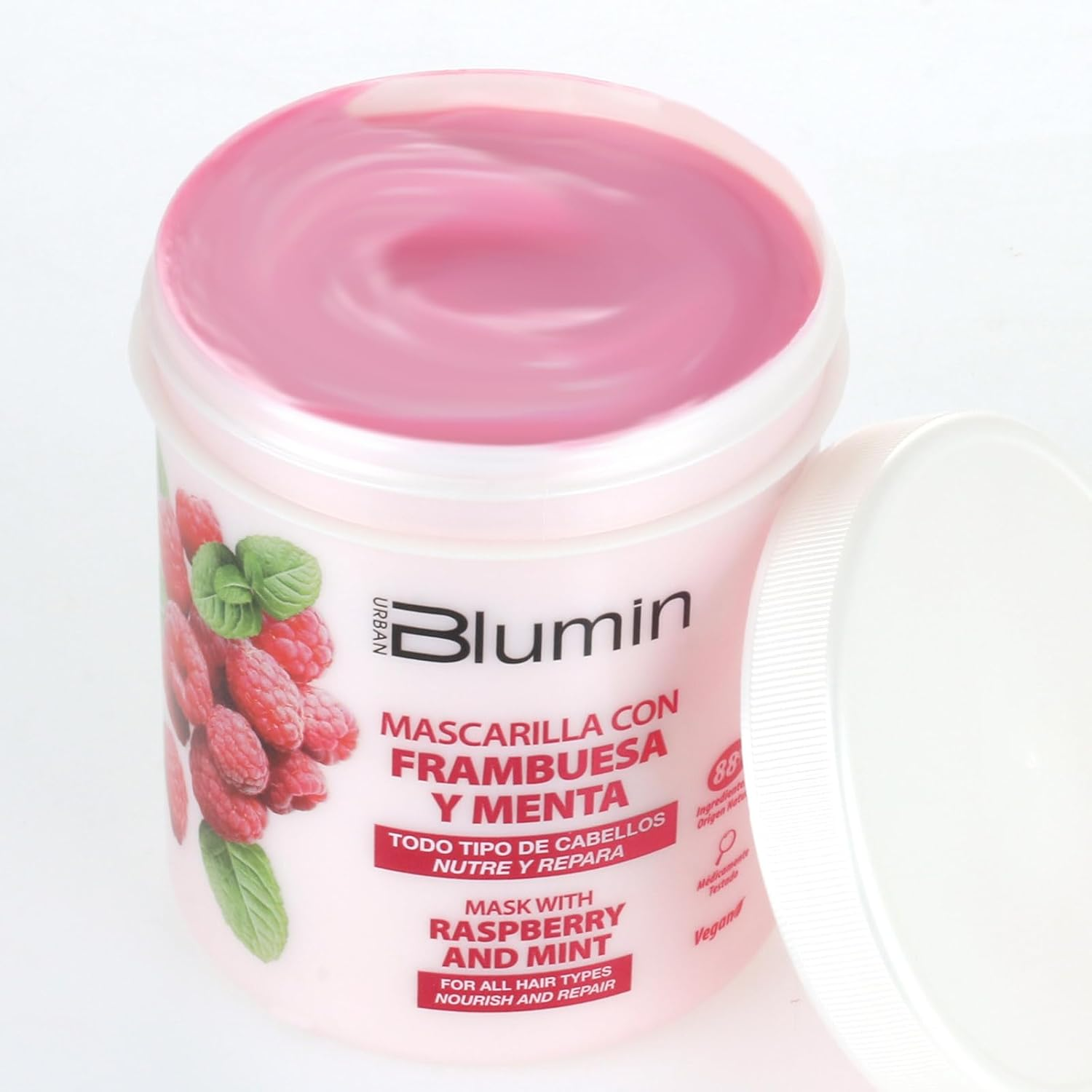 Tahe Blumin Raspberry and Mint Oil Hair Mask 700Ml (23.6Fl. Oz) image number 2