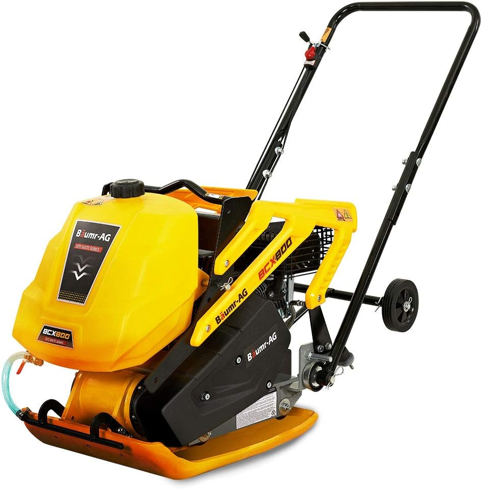 Baumr-Ag BCX-800 7HP 111KG Commercial Plate Compactor with Sprinkler System and Transport Wheels image number 4