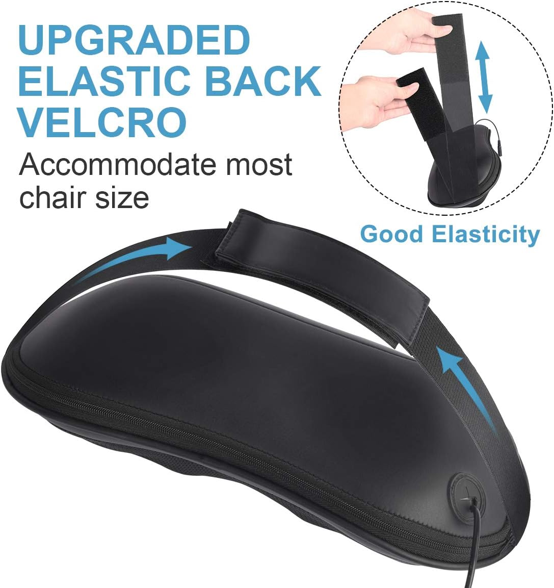 RENPHO Neck Back Massager with Heat, Ultra Slim Shiatsu Lower Back Neck Massage Pillow, 3-Speeds with Net Cover Electric Shoulder Massage Pain Relief image number 2