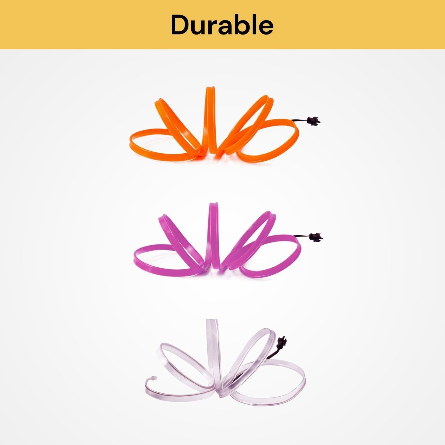 EZONEDEAL 3M 12V Red Neon LED Light Glow EL Wire String Strip Rope Tube Car Interior Decor DIY Auto Atmosphere Decorative Lamp Flexible Light (Red)