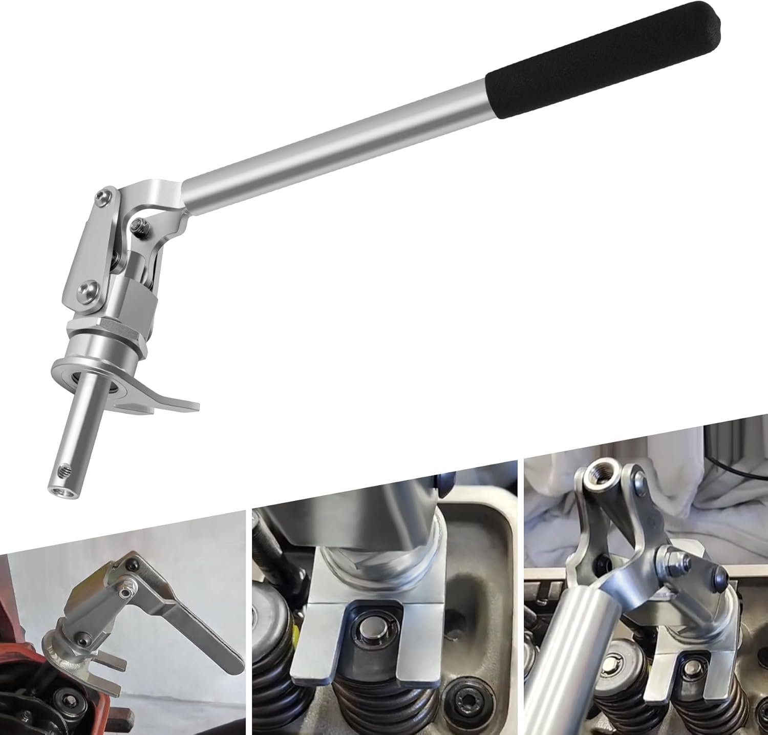 66784 Stud Mount Valve Spring Compressor Tool Valve Spring Removal Installer Tool Compatible with All 3/8 & 7/16 Inch Rocker Studs image number 6