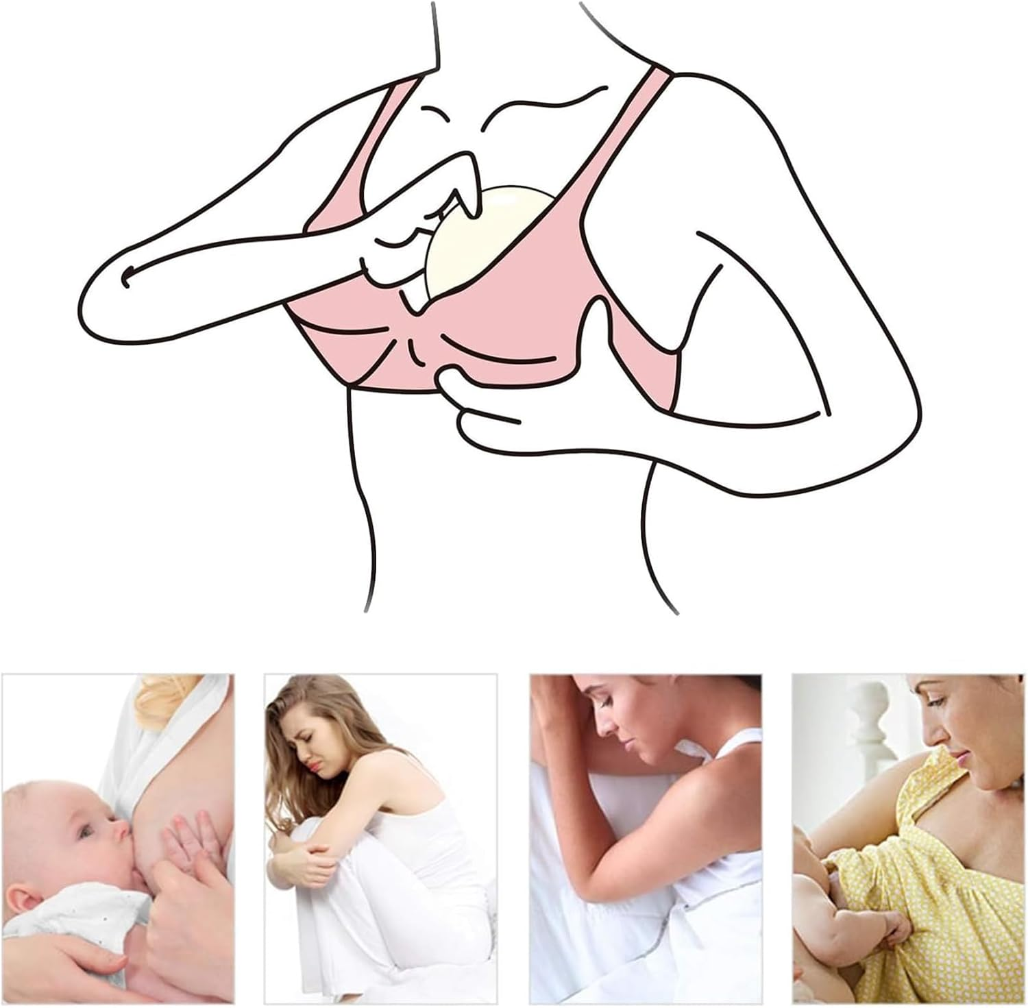 14 Organic Bamboo Breast Pads，Highly Absorbent, and Perfect for Busy Moms. the Nursing Pads Ensure Leak-Proof Protection, While Reusable Breast Pads Offer an Eco-Friendly, Sustainable Choice.