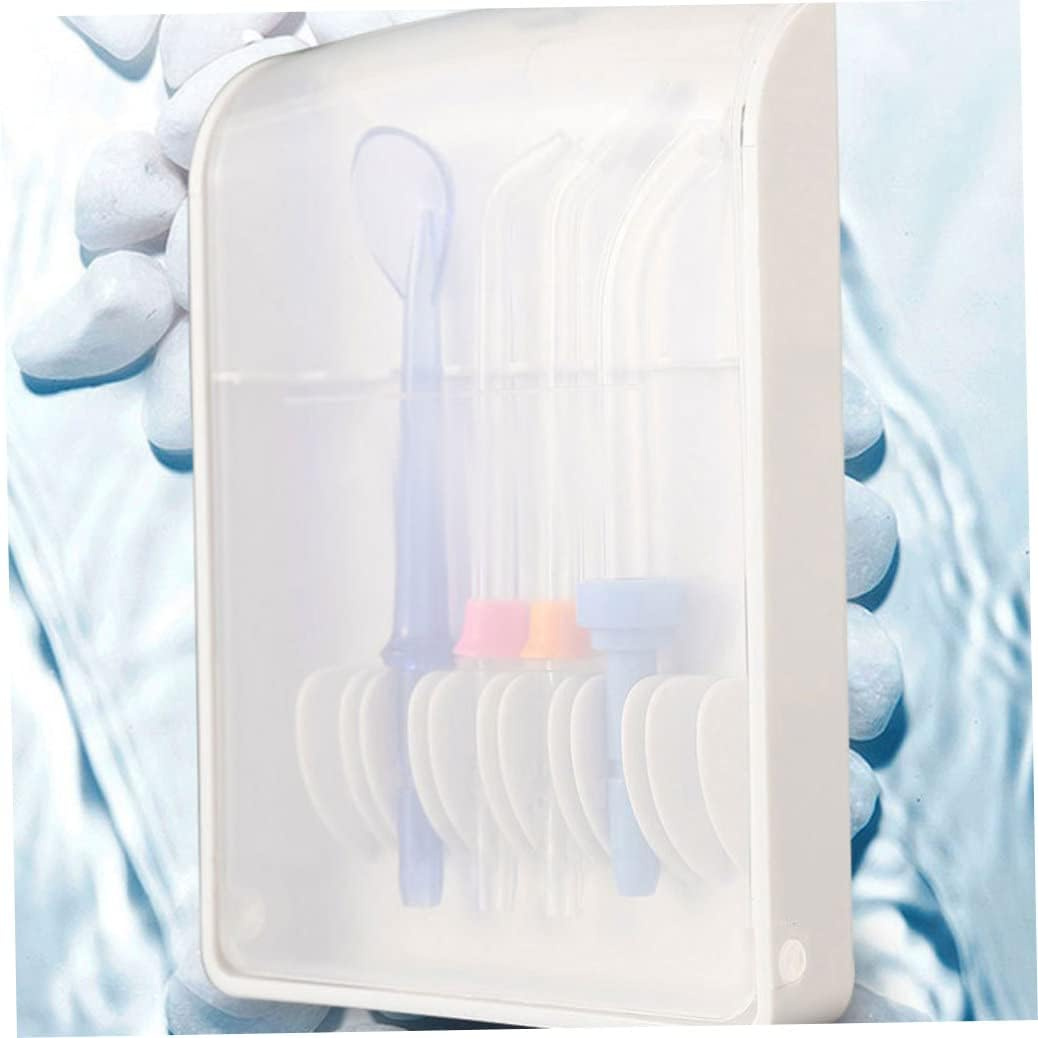 Water Flosser Tips Storage Case, 5.3Inch Clear Irrigator Replacement Nozzle Organizer (No Tips Included) image number 4