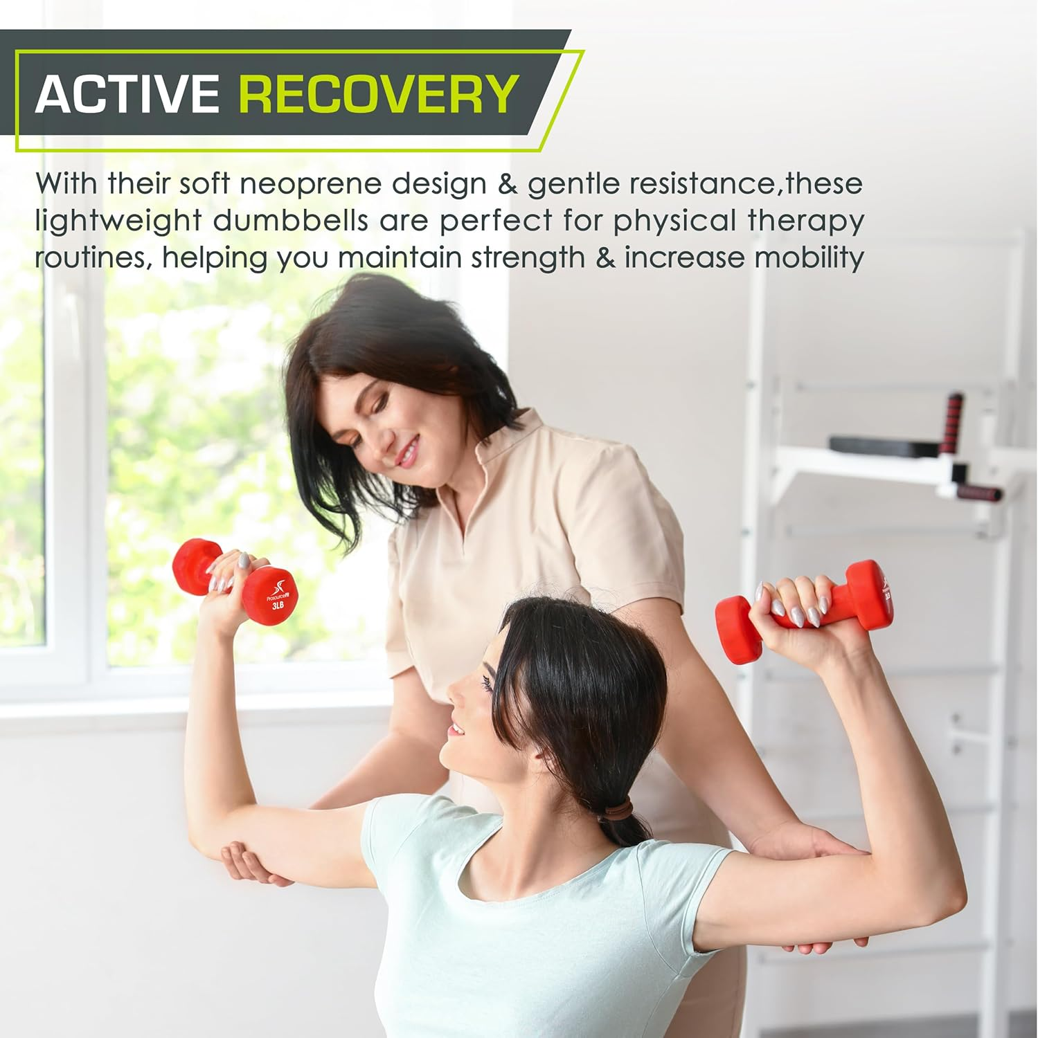 Prosourcefit Neoprene Dumbbell Coated for Non-Slip Grip, 3 Lb image number 3