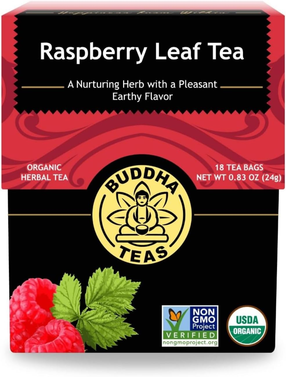 Buddha Teas Organic Raspberry Leaf Tea 18 Teabags