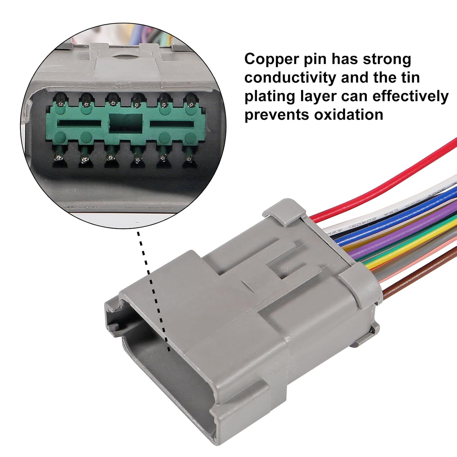 2 Pair 12 Pin Connector Wiring 12 Wire Way Waterproof Automotive Electrical Connector 16 AWG Male Female Plug Wiring Harness for Car Truck Boat image number 2