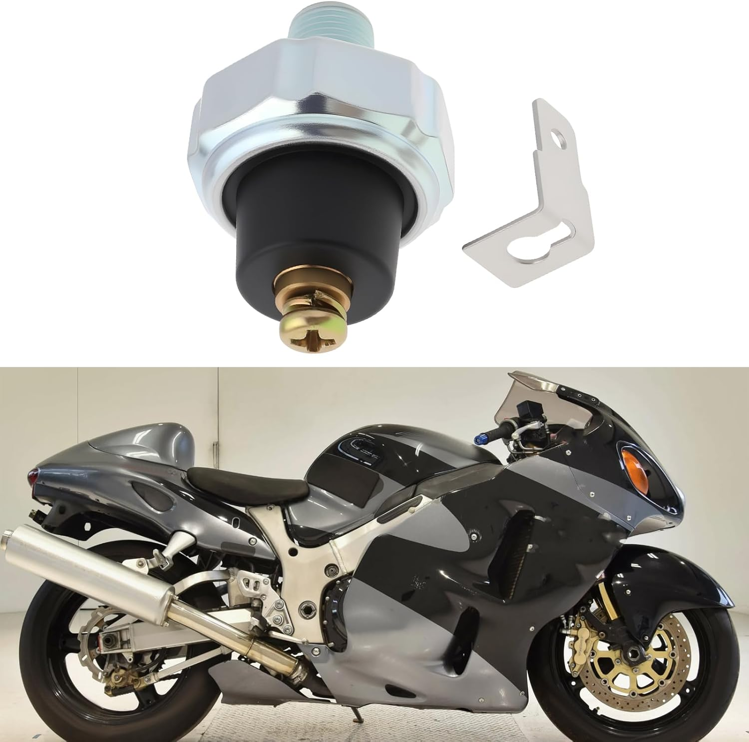 Ecsing Motorcycle Oil Pressure Switch 37820-33D10 37820-33D11 Compatible with Suzuki GSX1300 Hayabusa Bking image number 6