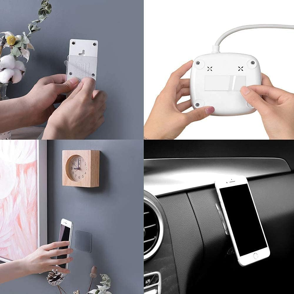 BRAVESHINE Double Sided Adhesive Tape - 32PCS Removable Wall Mounting Sticky Gel Pad - Washable Traceless Transparent Tape for DIY Craft, Home Office Carpet Rug Couch Cushion Gripping - round 1.1Inch image number 2