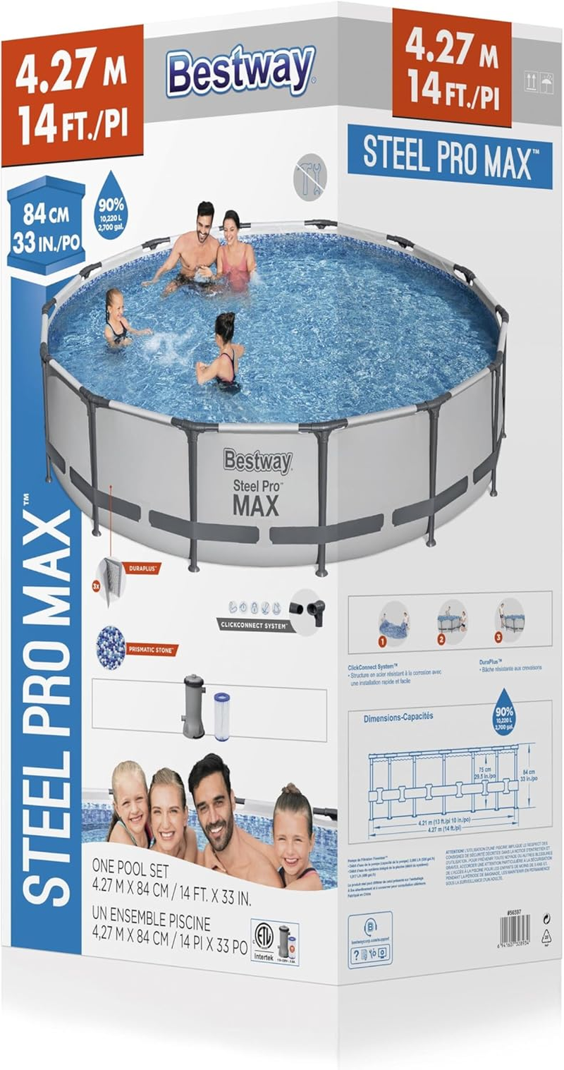 Bestway Steel Pro MAX above Ground Pool Set, 4.27 M X 84 Cm Size image number 1