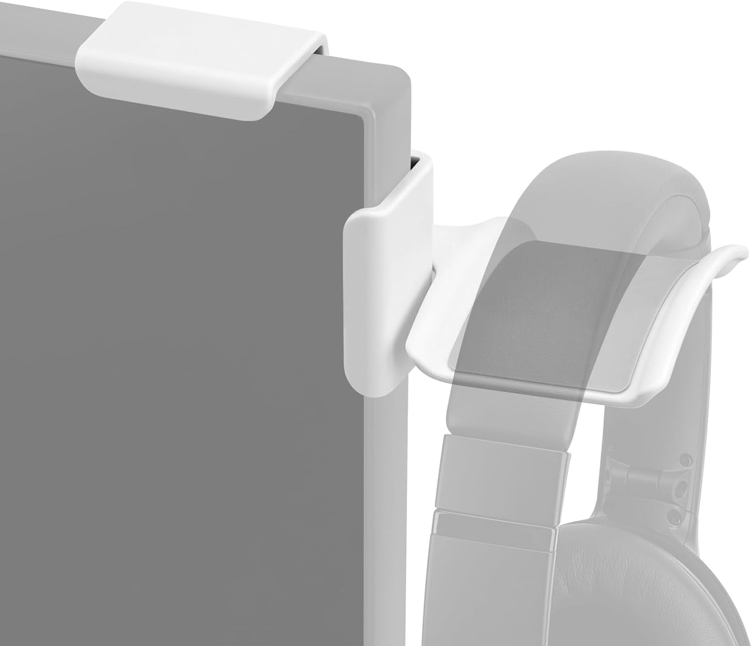 Geekria Clamp-On Headphone Holder for Monitor, Screen-Mount Gaming Headset Hanger Hook, Compatible with Sennheiser, Bose, Beats, Razer, Hyperx, Sony Headphones (Black)