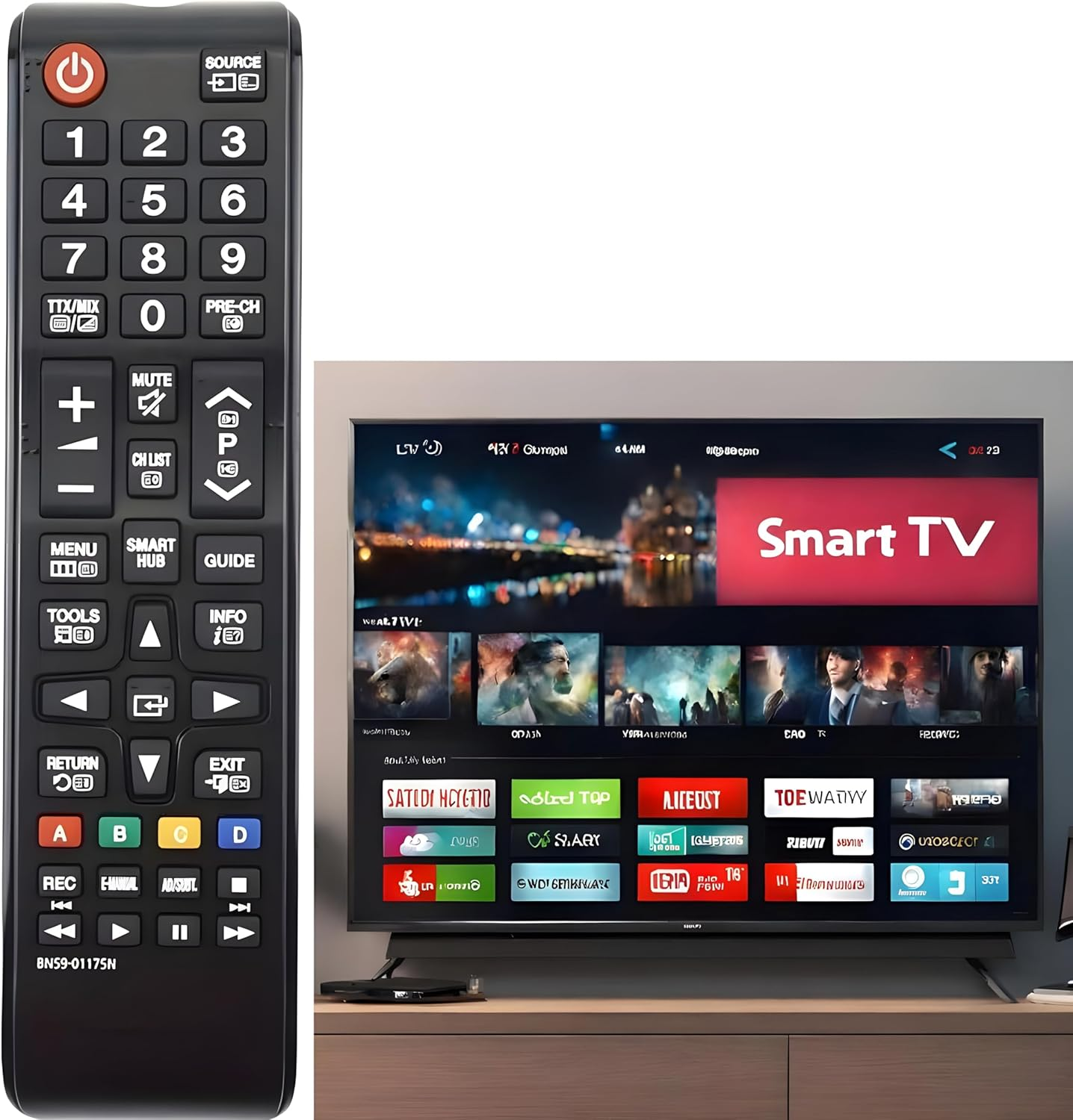 Universal Remote Control for Samsung Smart Tvs &ndash; Replacement Remote for Samsung LED, LCD, QLED, UHD, 4K, Frame, HDR, and Curved TV Series (No Setup Required) image number 6