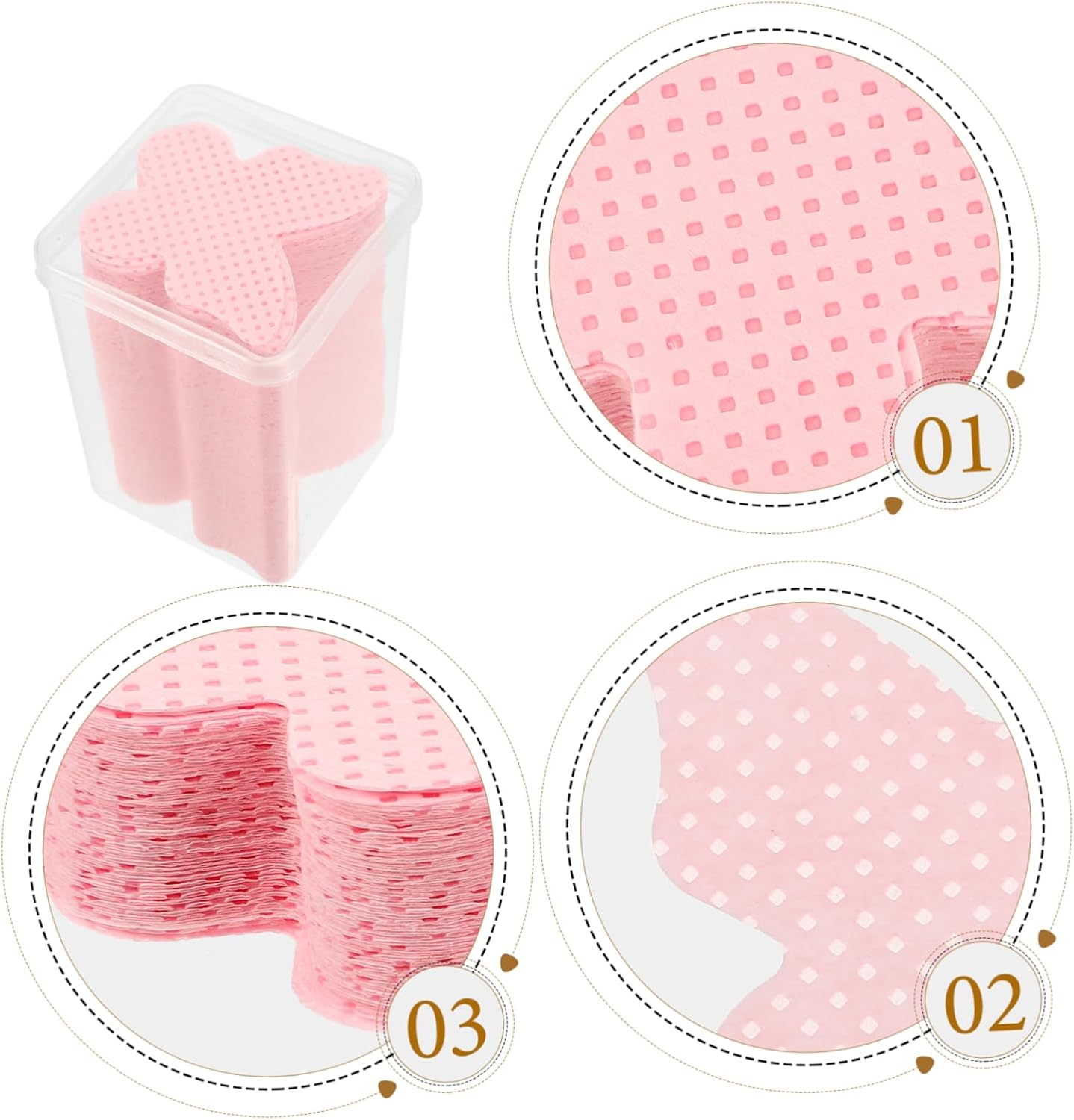 WRITWAA 200Sheets Alcohol Nail Wipes Gel Nail Polish Remover Lint Cotton Cleaning Pads image number 1