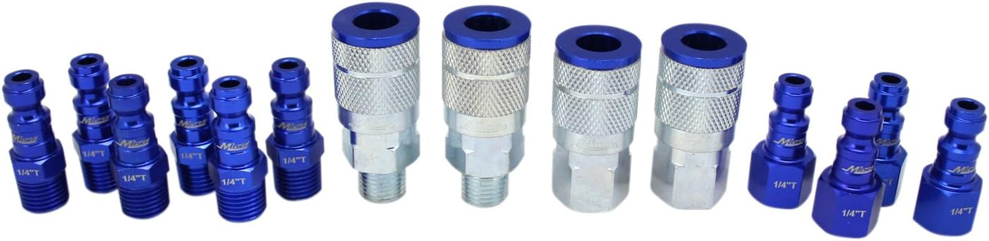 Milton Coupler & Plug Kit - (T-Style, Blue) - 1/4" NPT, (14-Piece) - S-314TKIT image number 3