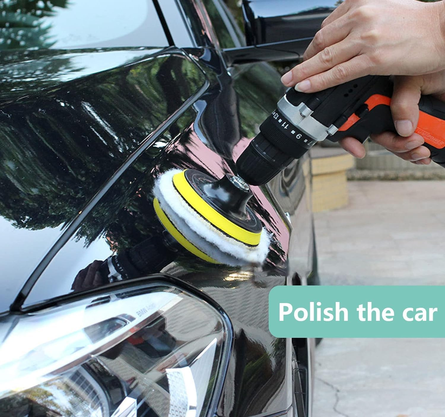 7Pcs Wool Polishing Buffing Pad Set for Car Polisher Buffer Wheel image number 2