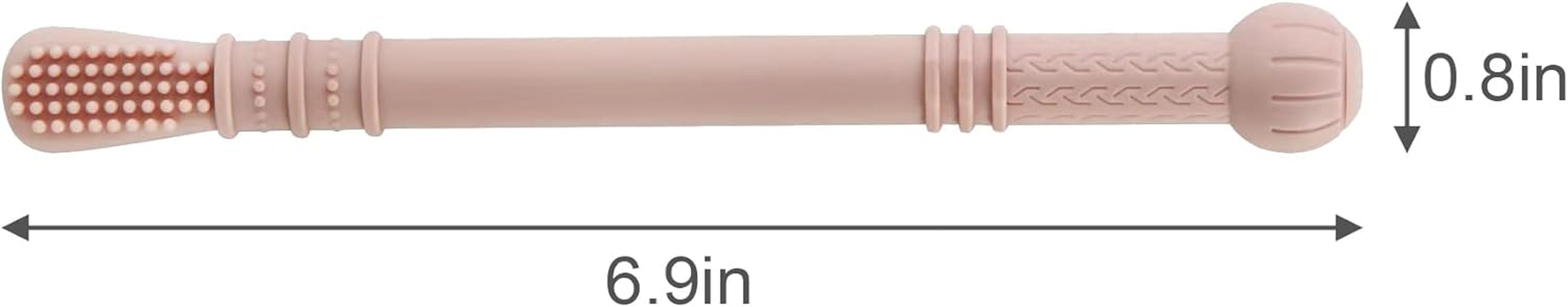 Pandaear Baby Teether Tubes| 6 Pack Soft Silicone Chew Straw Teething Toy for Infant Toddlers, Dishwasher Safe image number 6