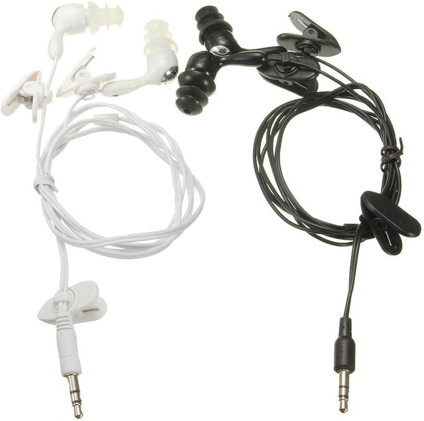 Eigell Waterproof 3.5Mm Stereo Earphone 3-Layer Earplugs Earbuds for Swimming, White image number 3