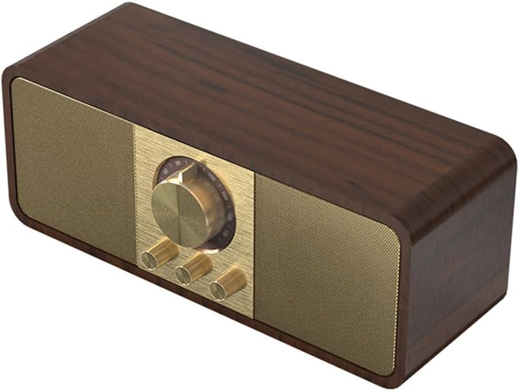 Snblzhef Portable Retro FM Radio Wooden Radios Receiver Wireless Hi-Fi Stereo Bluetooth Speakers Support TF Card/U Disk/Aux A image number 2