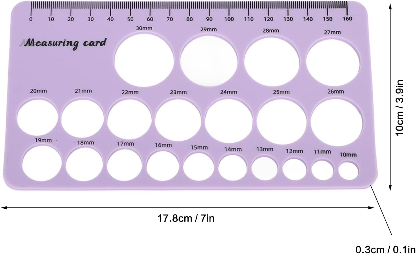 Pomya Flexible Silicone Linzel Ruler Comfortable Breast Flange Measuring Tool for New Mothers Skin-Friendly Soft Silicone Material (Purple) - Blue image number 7