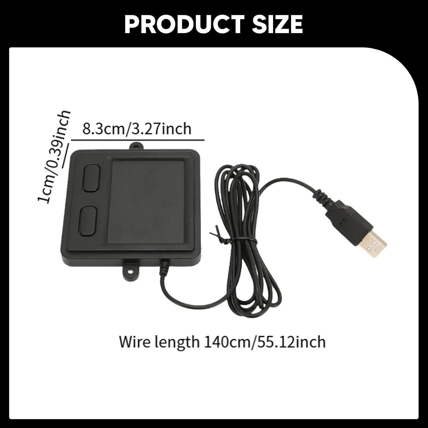 Motivetech USB Wired Touchpad, 2 Buttons Computer Touch Pad, Trackpad Mouses for Business Laptop image number 2