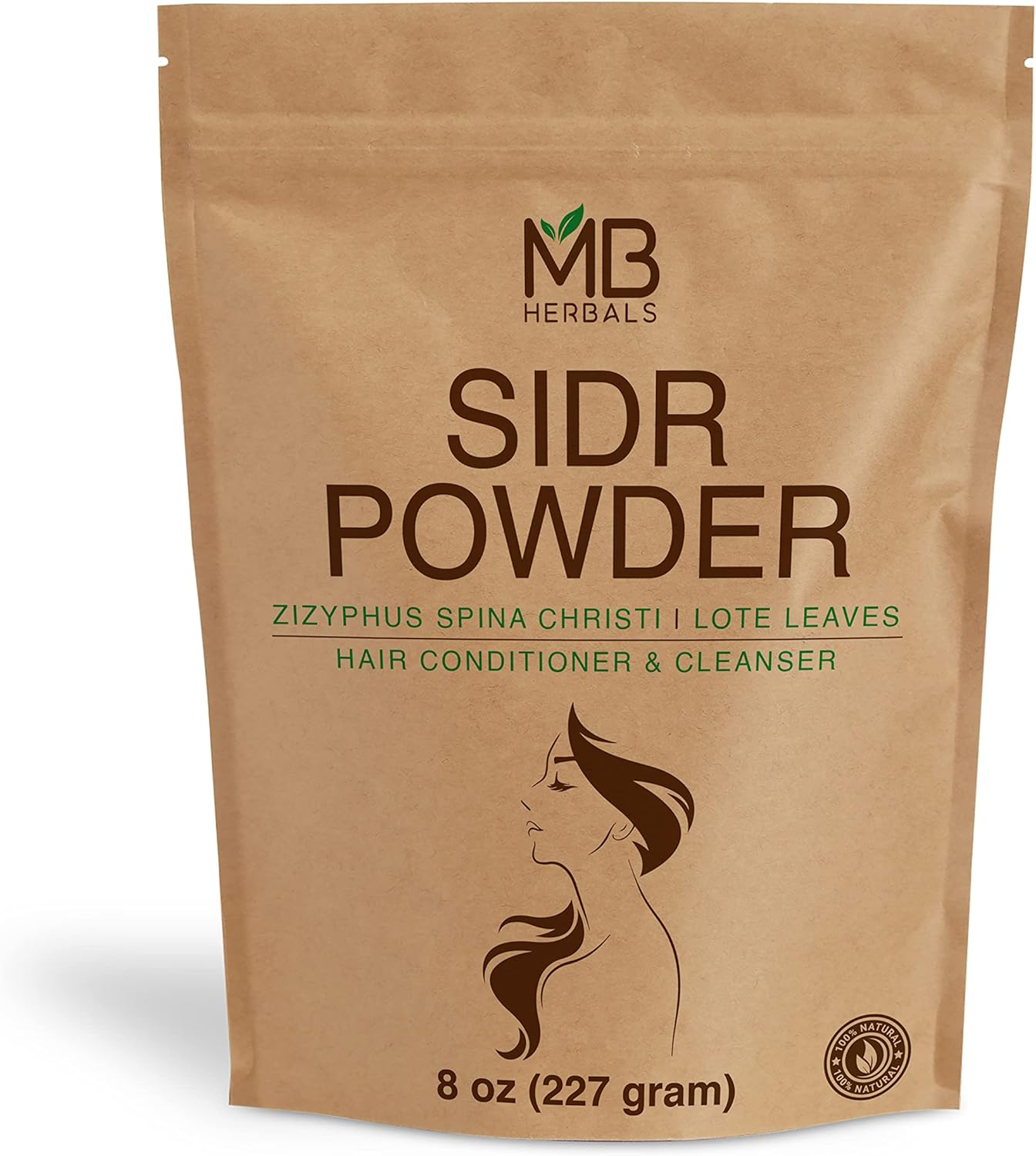 MB Herbals Sidr Powder, Zizyphus Spina Christi and Lote Leaves Hair Conditioner, 227G