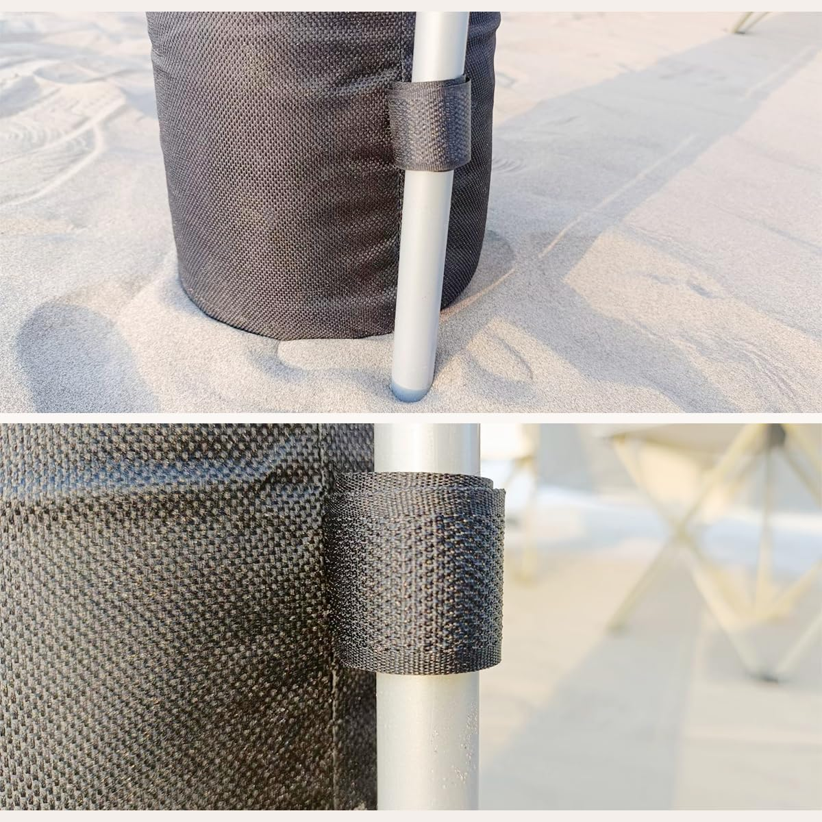 Ikerall Canopy Weights Bag Leg Weight for Pop up Canopy Tent, Sand Bags for Patio Umbrella Instant Outdoor Sun Shelter (Black) - Blue image number 3