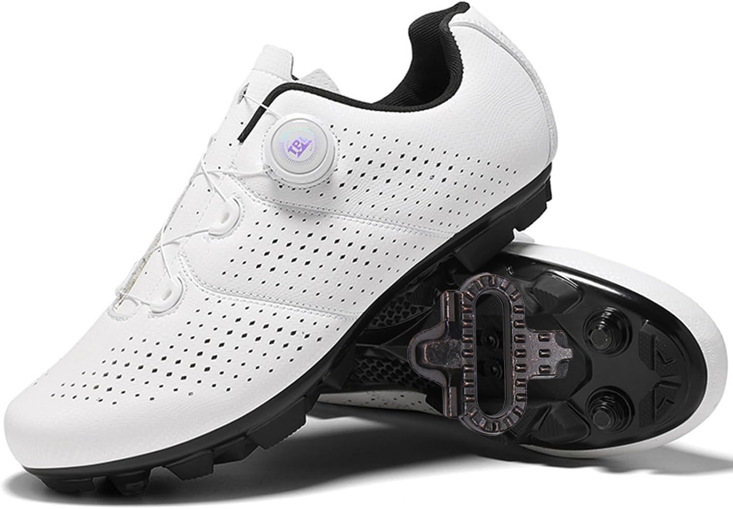 PENXZT Men'S MTB Cycling Shoes Mountain Bikes Shoes Compatible with Shimano SPD 2-Bolts Pedals for Biking Riding Road Training