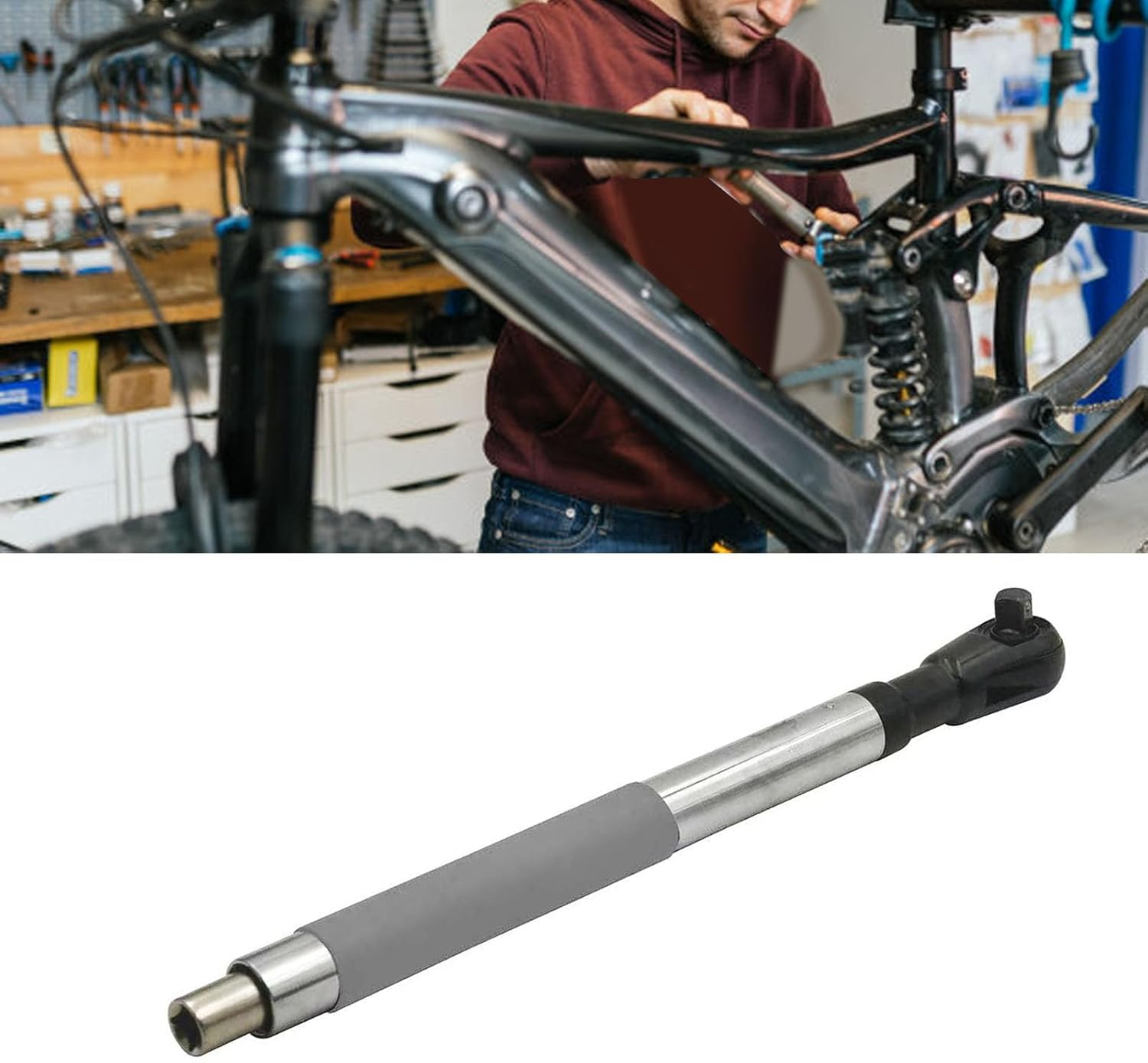 Jiawu Offset Extension Wrench Impact, 1/2" Electric Impact Ratchet Wrench for Tight Spaces Automotive Repairs, Chain Drive Wrench Extender, Compatible with 1/2" Sockets image number 5