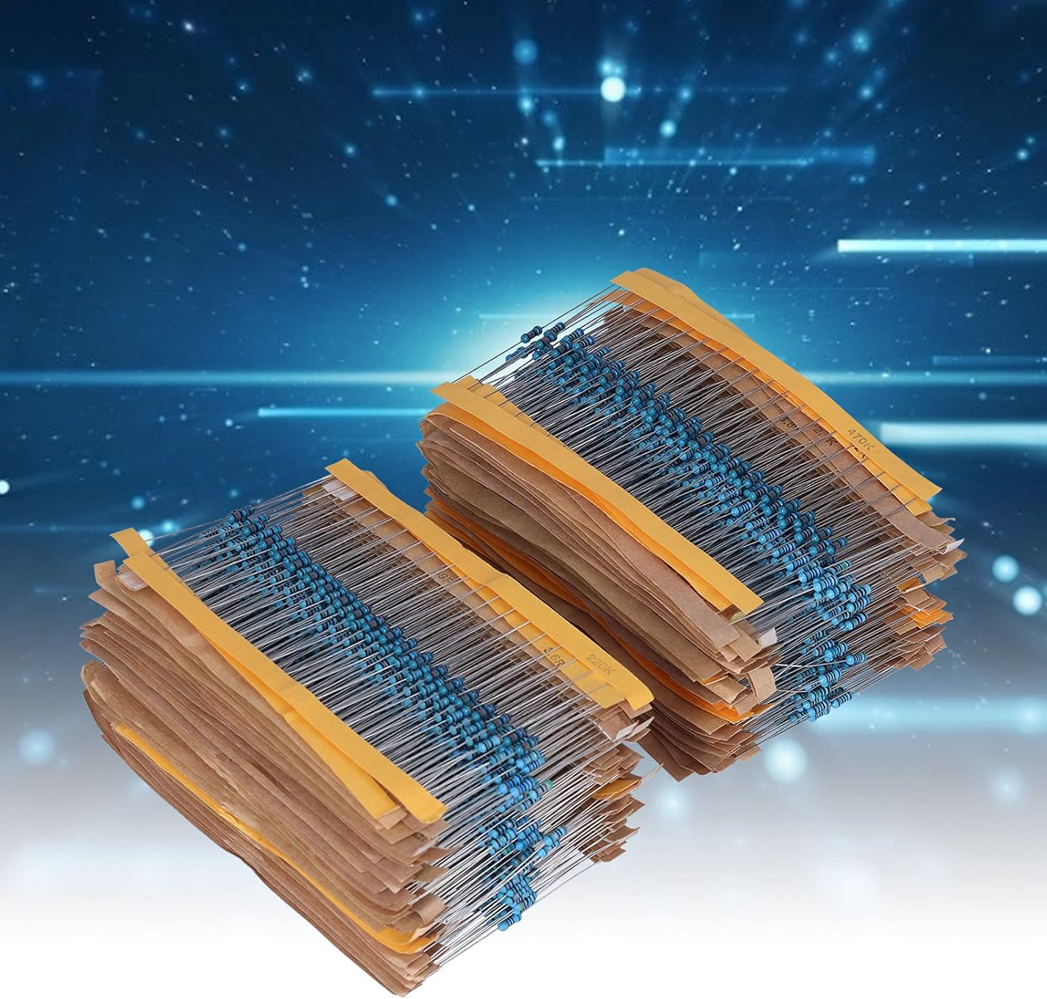 Resistor Kit, Resistor Assortment 1/4W Resistance Electronic Accessories Ohm Resistors 2600Pcs for Engineering for Audio Equipment