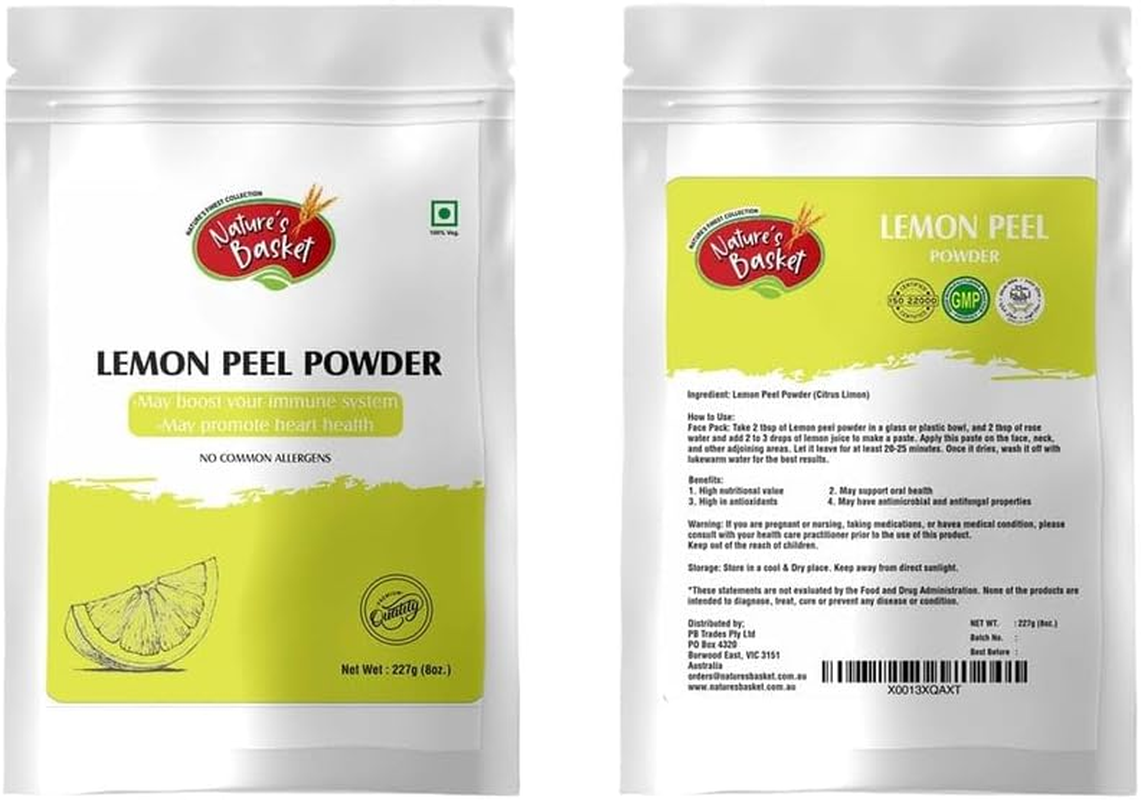 Nature'S Basket Lemon Peel (Citrus Limon) Powder - 227 Grams image number 2