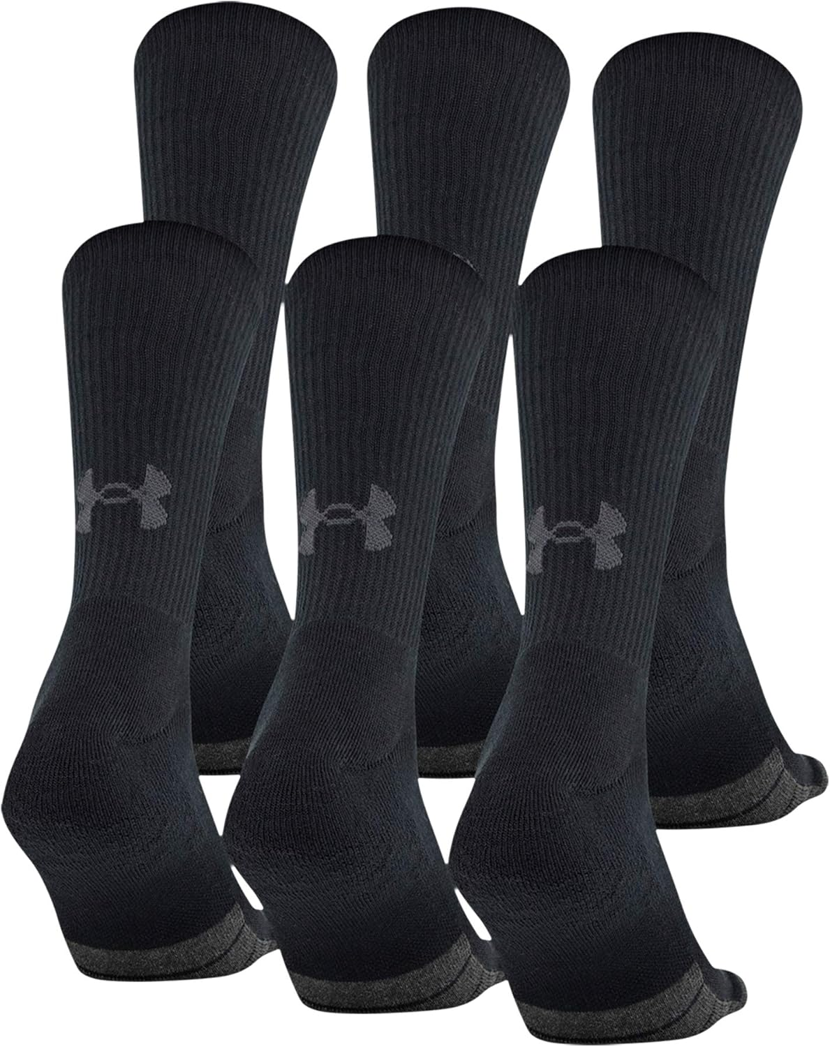Under Armour Adult Performance Tech Crew Socks, Multipairs image number 2