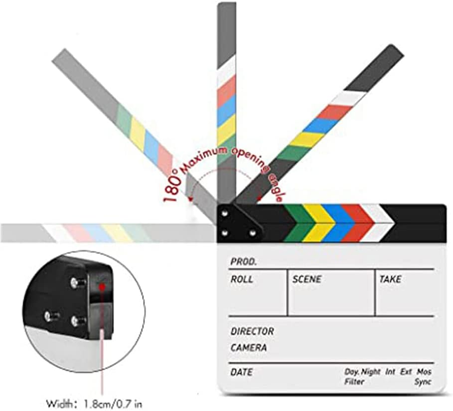 Clapperboard Clapper Board TV Movie Slate Colorful Clapboard Clapper Board Film image number 1