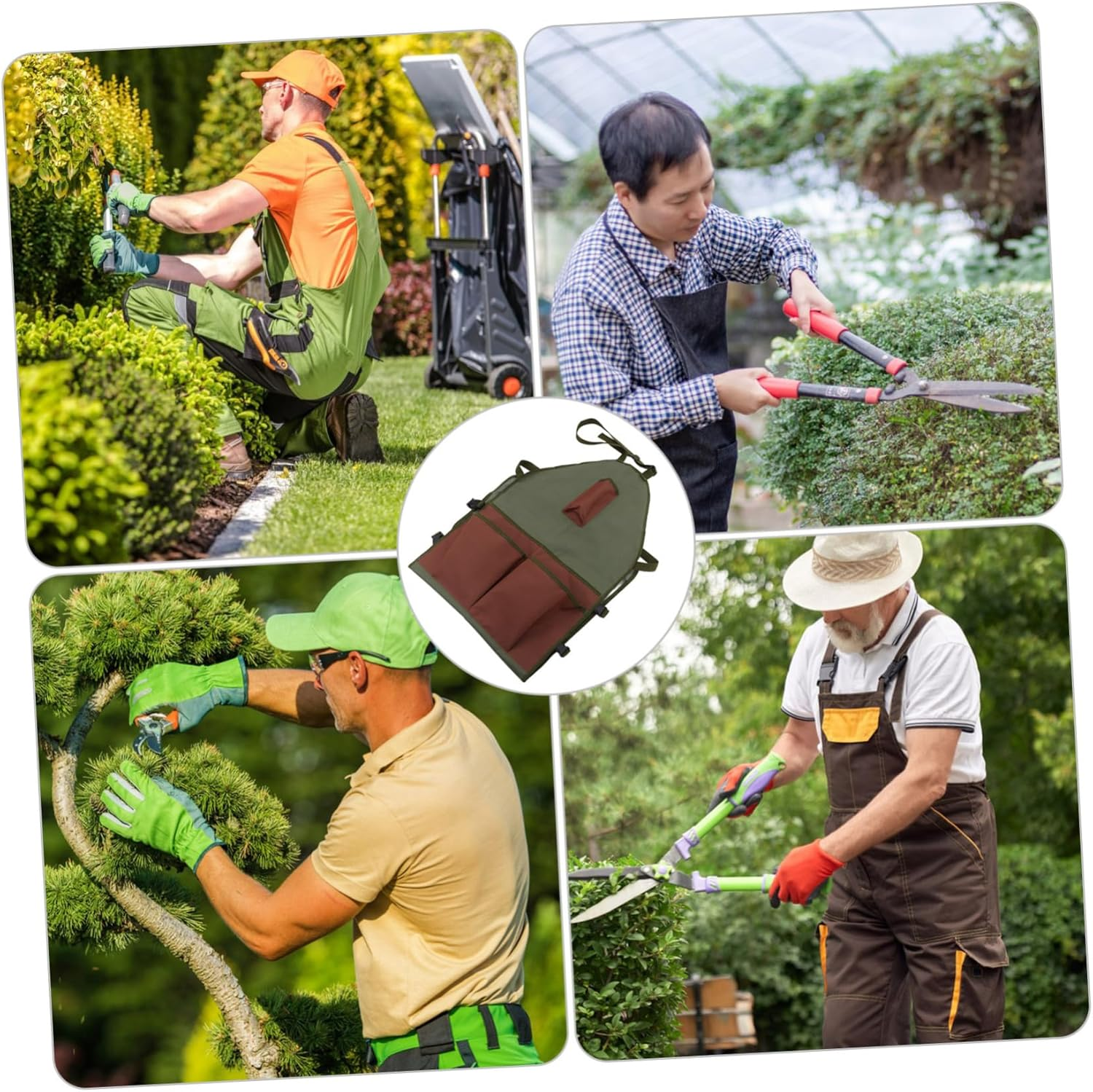 Garden Harvesting Aprons Women Vegetable Picking Pouch Pockets Fruit Trimming Bag for Stable Oxford Cloth Garden Supply image number 5