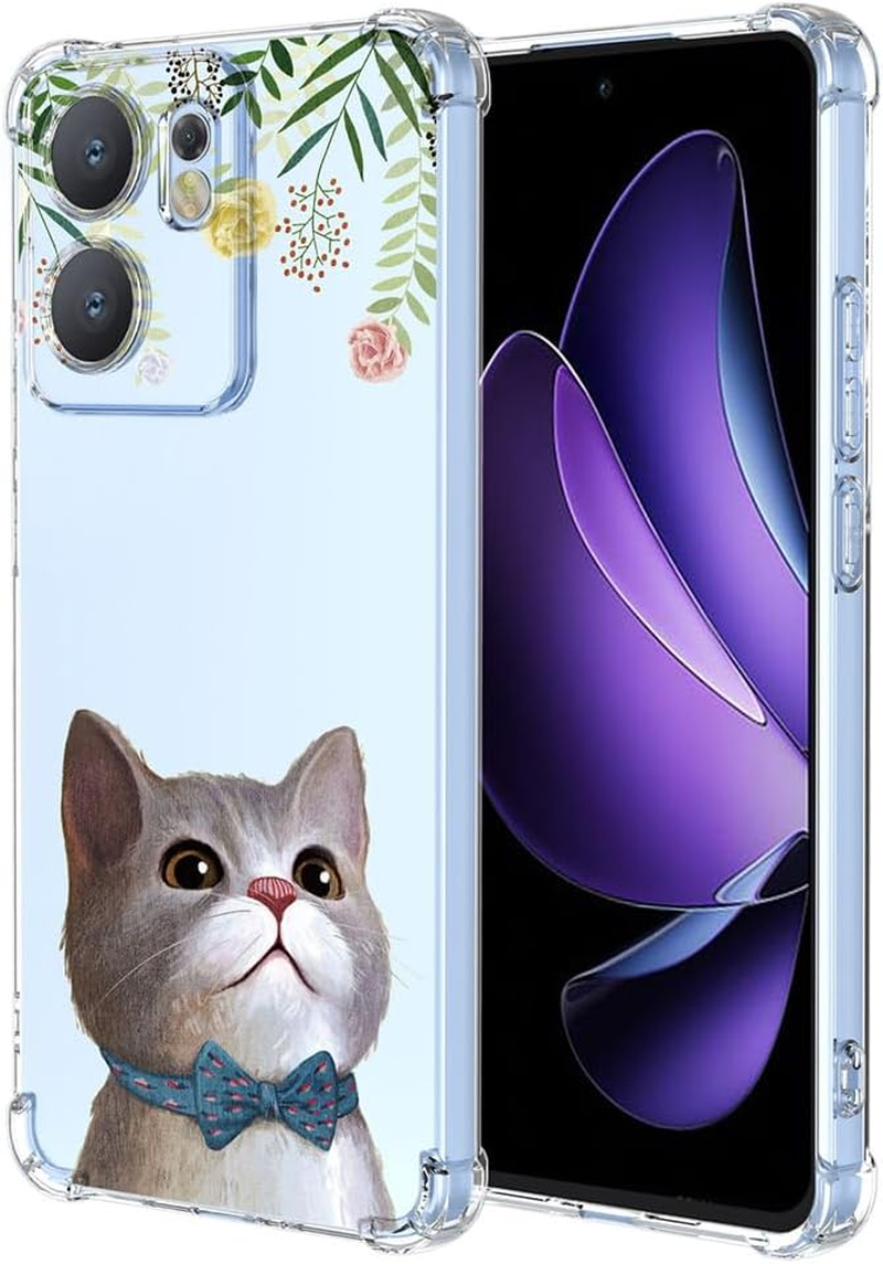 SEAHAI Case for Oppo Reno 13 FS (Oppo Reno 13F 5G/4G), Colourful Beautiful Flowers Ultra Thin Transparent Mobile Phone Case Soft Silicone TPU Bumper Shockproof Case Protective Cover - Vines