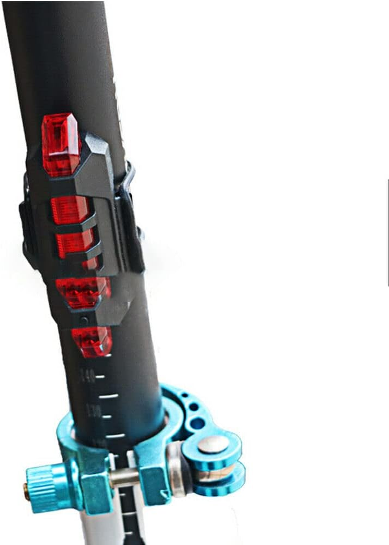 USB Rechargeable 5 Tail LED Bicycle Tail Light Warning Red