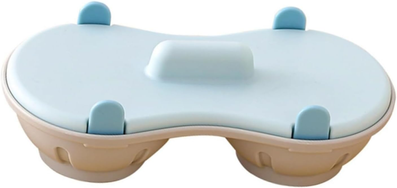 Egg Poacher Microwavable, Microwave Egg Cooker, Breakfast Double Row Egg Cooker, Heat Resistant Egg Maker Poached Egg Steamer Kitchen Gadget (Orange+Blue)