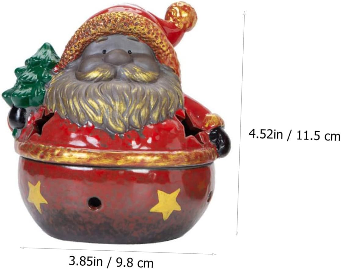 Yardwe Santa Claus Incense Burner Ceramic Decorative Censer for Christmas Home Aromatherapy for Indoor Xmas Decorations image number 1