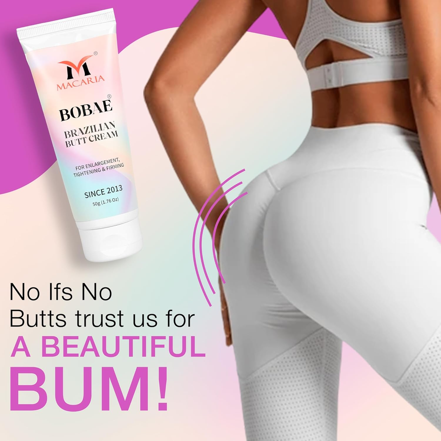 Bobae Brazilian Booty Butt Bum Enhancement Cream Mtf Ass Buttock Enhancement image number 4