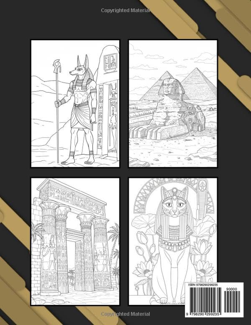 Ancient Egypt Coloring Book: 50 Enchanting Designs for All Ages image number 1