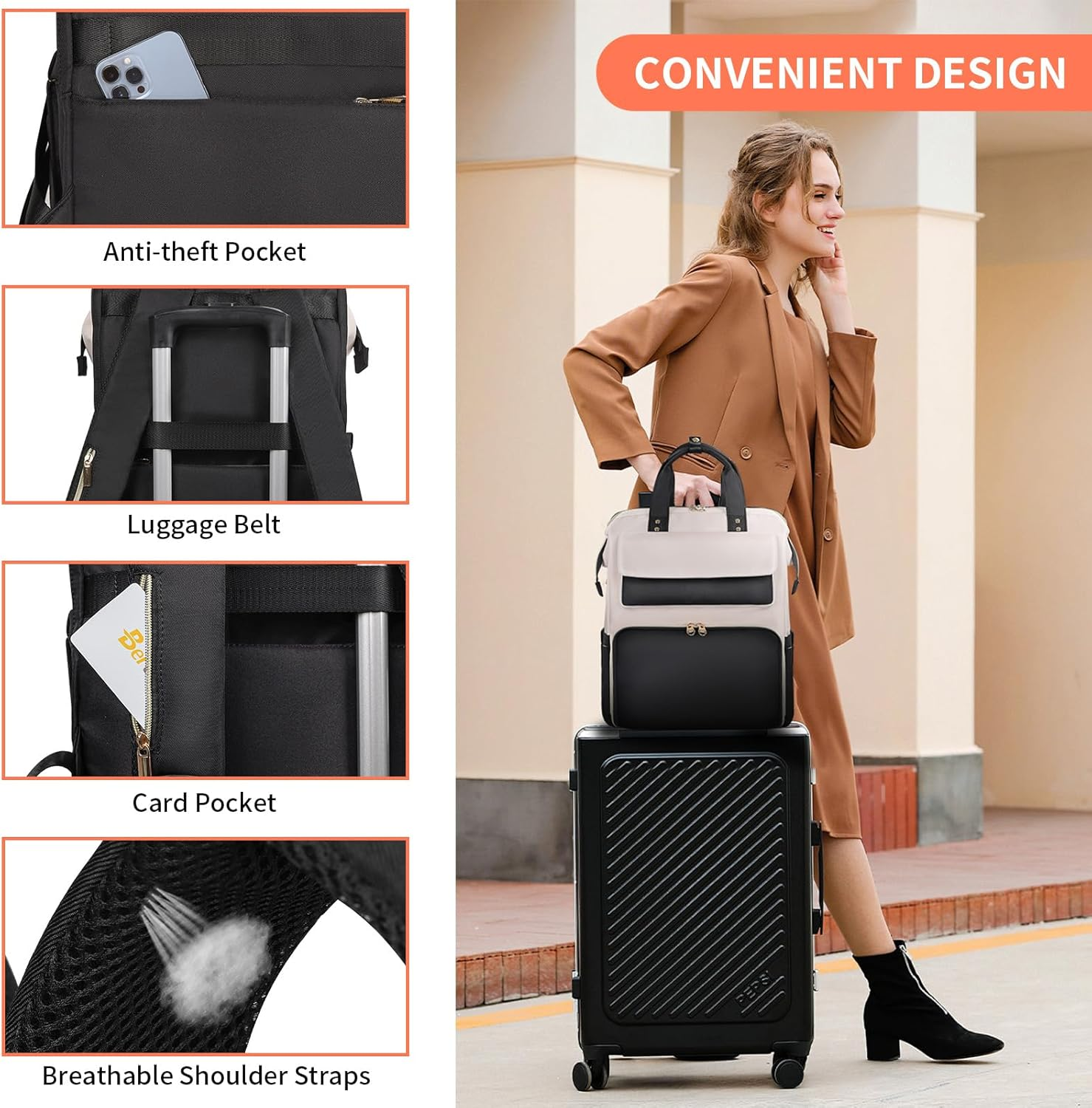 BERTASCHE Lunch Backpack for Women image number 6