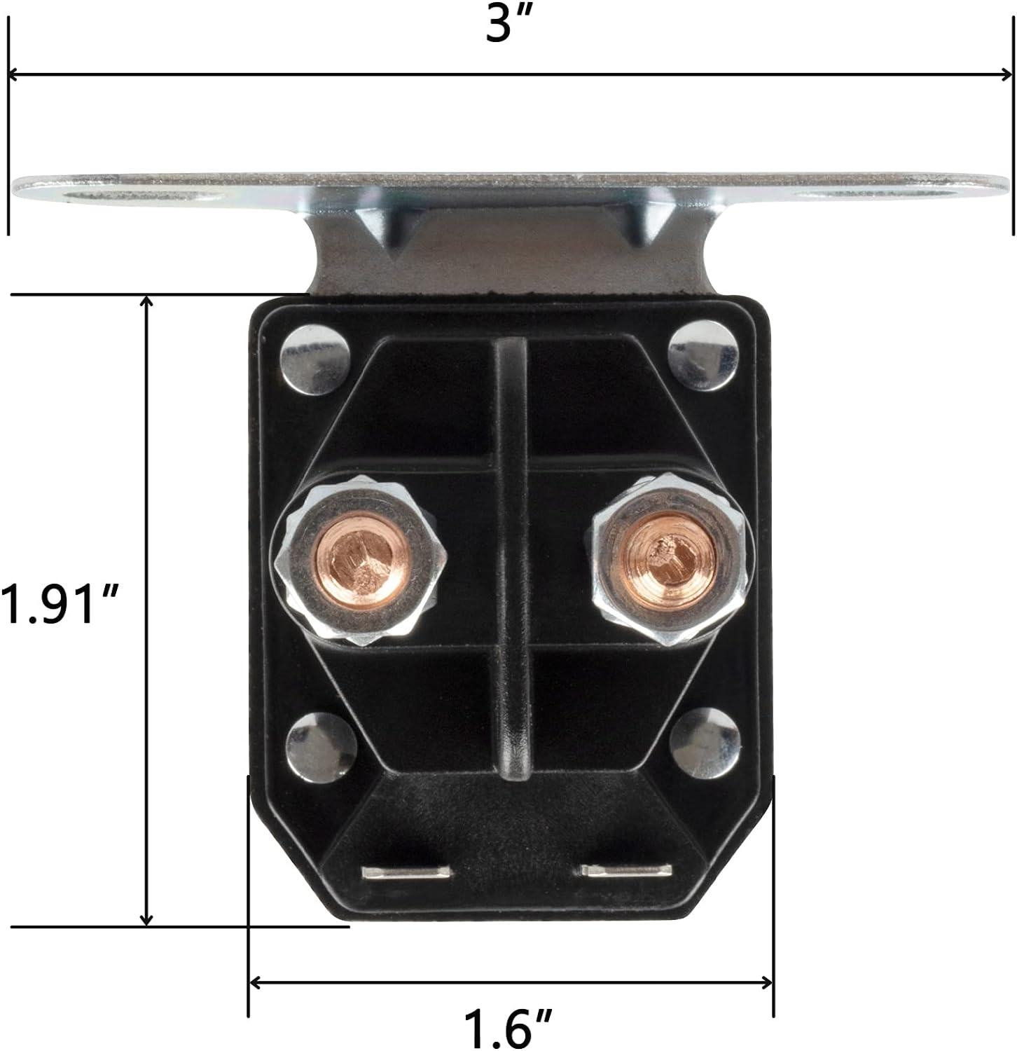 AM138068 Starter Solenoid Fit for John Deere Riding Mower, 725-04439 Solenoid Fit for MTD Troy Bilt Cub Cad LT1042 RZT50 and John Deere LA145 L105 L130 Tractor, 12V Solenoid image number 2