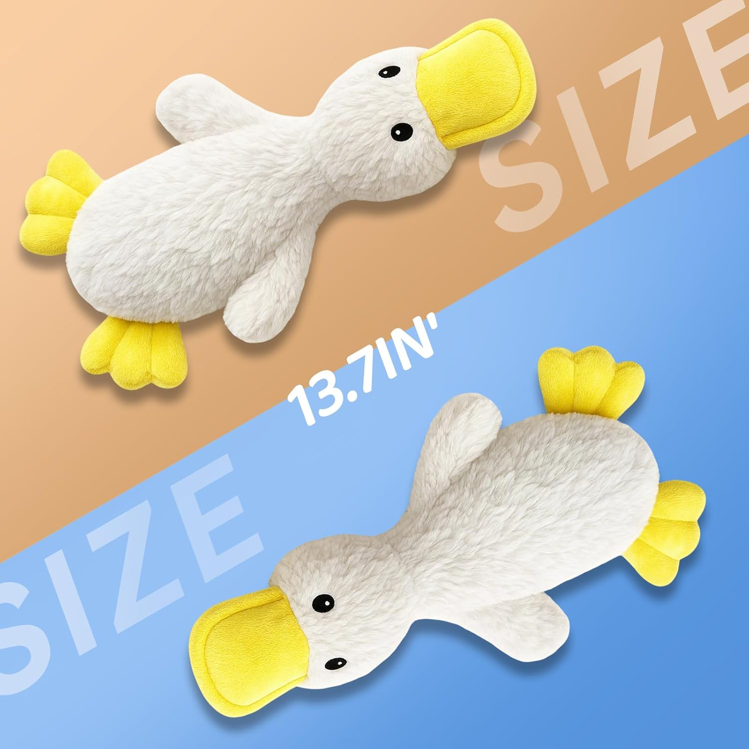 Dog Duck Toys - Interactive Dog Toy, Soft Plush No Stuffing Crinkle Dog Chew Toys, Cute Squeaky Puppy Toy Pet Supplies for Small Medium and Senior Pets Enrichment, Durable Birthday Gift image number 2