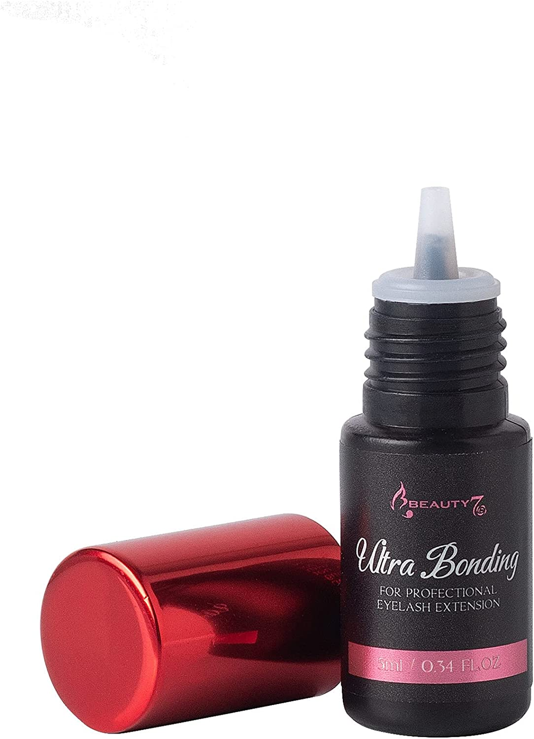 Beauty7 Professional Eyelash Extension Glue - Fast Instant 2-3S Ultra Bonding Adhesive for Semi-Permanent Lashes - 5Ml image number 1