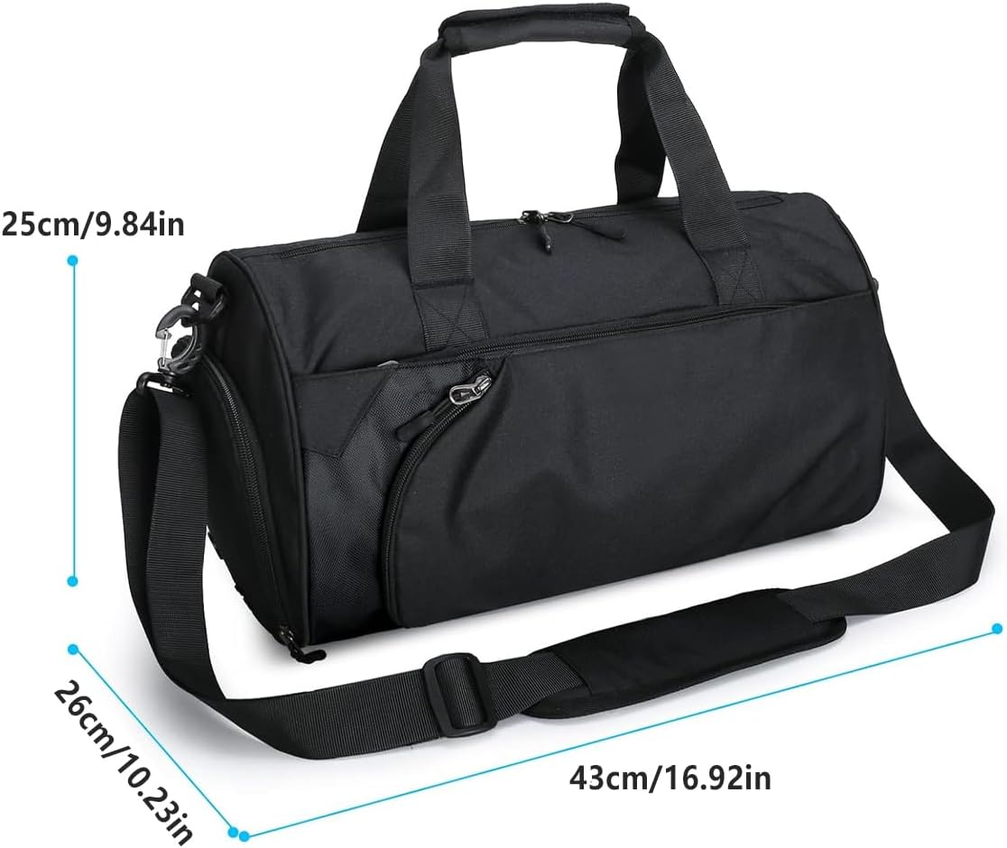 AIMALL Men'S Sports Duffel Bag 16.9In Travel Gym Bag with Wet Dry Separation, Shoe Compartment, Adjustable Shoulder Strap, Multi-Pocket Nylon Fitness Bag image number 5