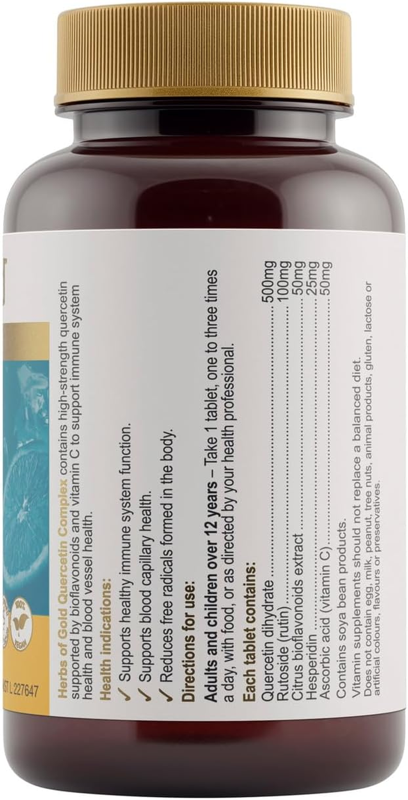 Herbs of Gold Quercetin Complex 60 Capsules image number 1