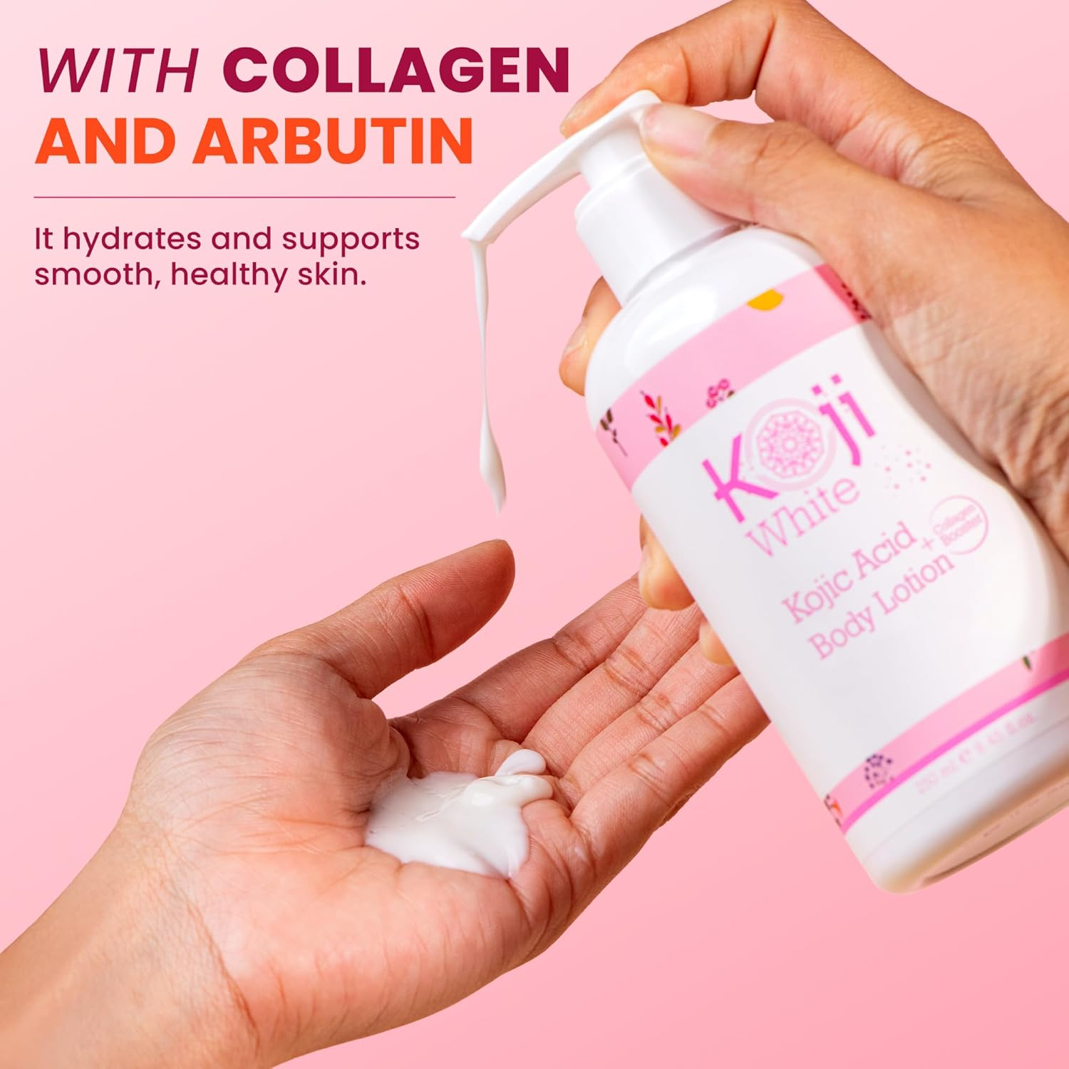 Koji White Kojic Acid & Collagen Body Lotion - Hydrated & Radiant Skin with Arbutin, Deep Moisturizing, Nourishing Care for Smooth & Healthy-Looking Skin &ndash; Vegan, 8.45 Fl Oz (1 Bottles) image number 3