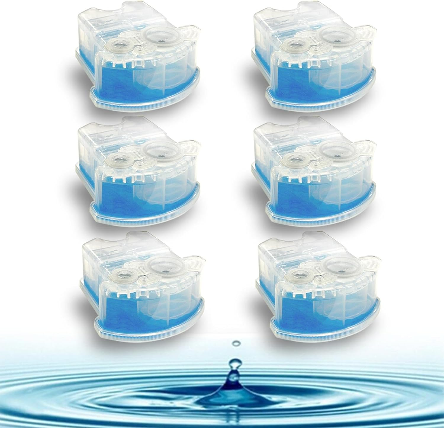 Crystal Pure Cartridge for Braun Clean & Renew Replacement Refills Compatible with All Smartcare Cleaning Centers Shavers 6-Pack image number 1