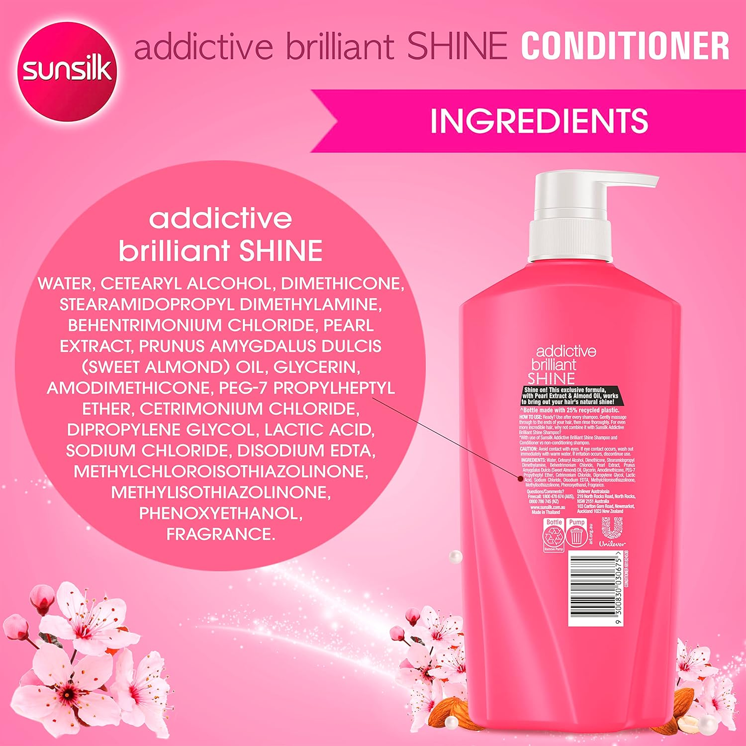 Sunsilk Conditioner Addictive Brilliant Shine, 700Ml