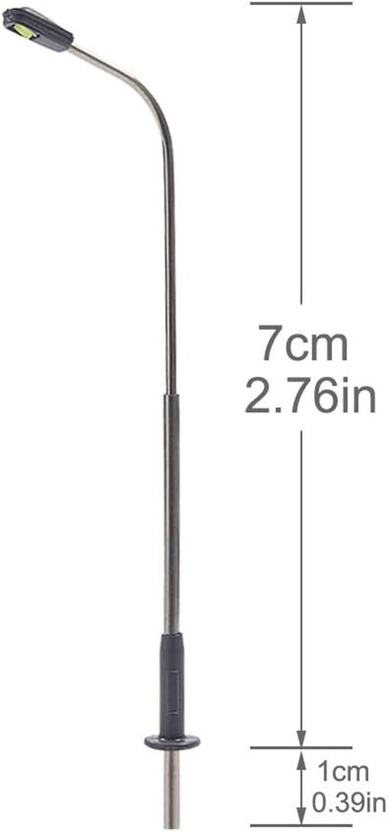 10Pcs Model Railway Train Lamp Post Street Warm White Lights HO TT Scale Leds New LQS07WM image number 4